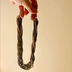 Braided metal h&m Chunky necklace